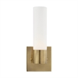 Livex Lighting Aero 1-Light Twist Lock Glass/Metal Wall Sconce in Antique Brass