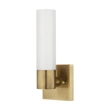 Livex Lighting Aero 1-Light Twist Lock Glass/Metal Wall Sconce in Antique Brass