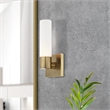 Livex Lighting Aero 1-Light Twist Lock Glass/Metal Wall Sconce in Antique Brass