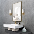 Livex Lighting Aero 1-Light Twist Lock Glass/Metal Wall Sconce in Antique Brass