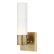 Livex Lighting Aero 1-Light Twist Lock Glass/Metal Wall Sconce in Antique Brass