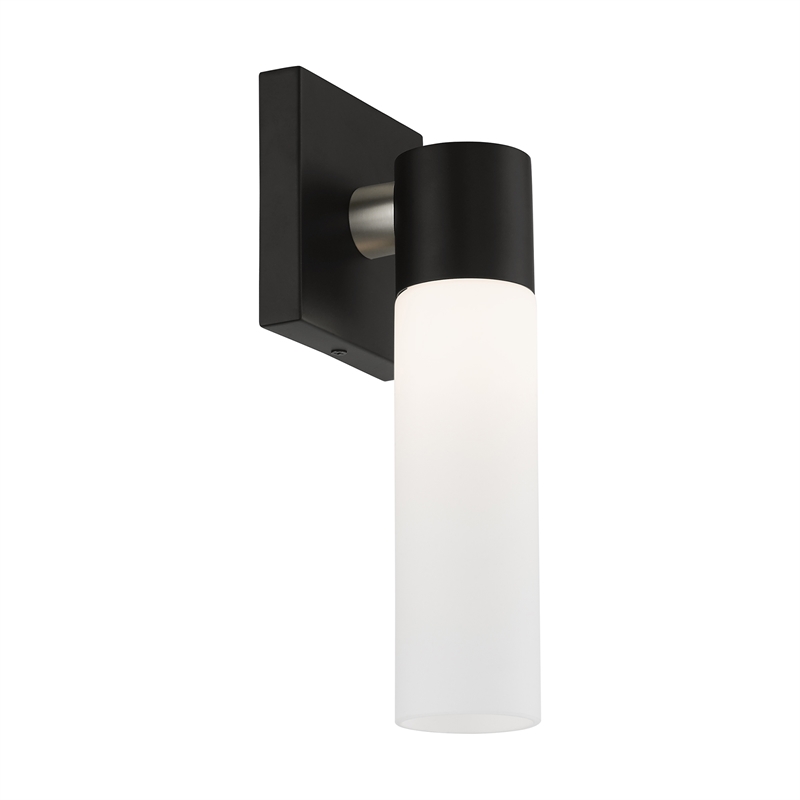 Livex Lighting Aero 1-Light Twist Lock Metal Single Sconce in Black
