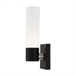 Livex Lighting Aero 1-Light Twist Lock Metal Single Sconce in Black