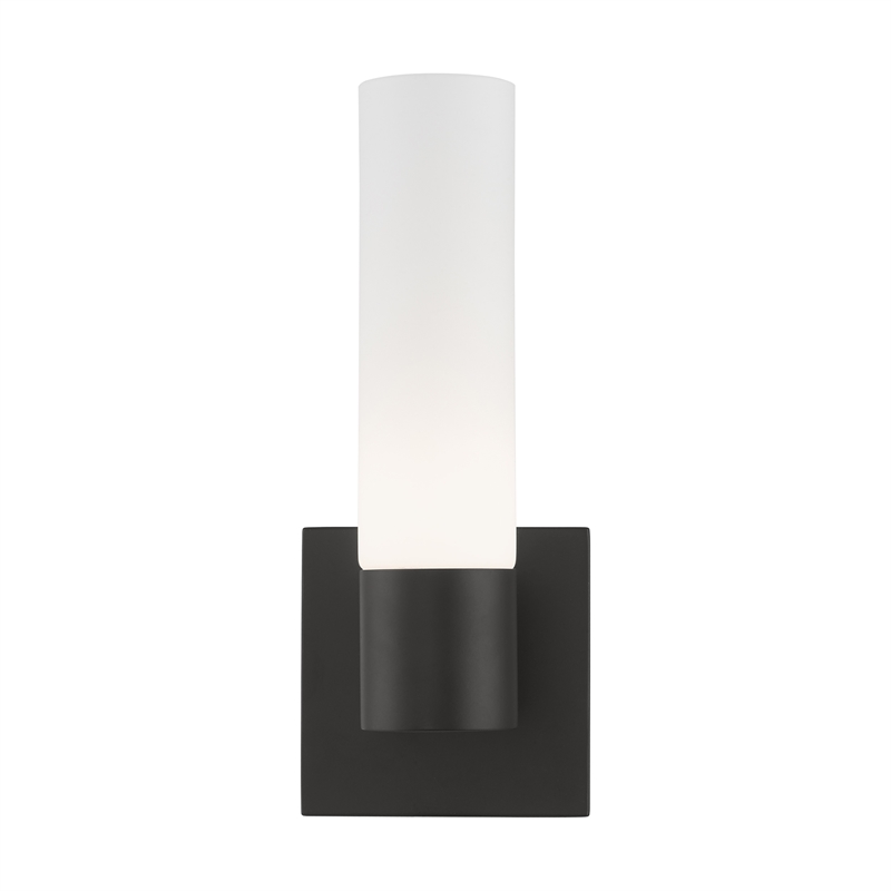 Livex Lighting Aero 1-Light Twist Lock Metal Single Sconce in Black