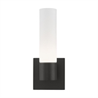 Livex Lighting Aero 1-Light Twist Lock Metal Single Sconce in Black