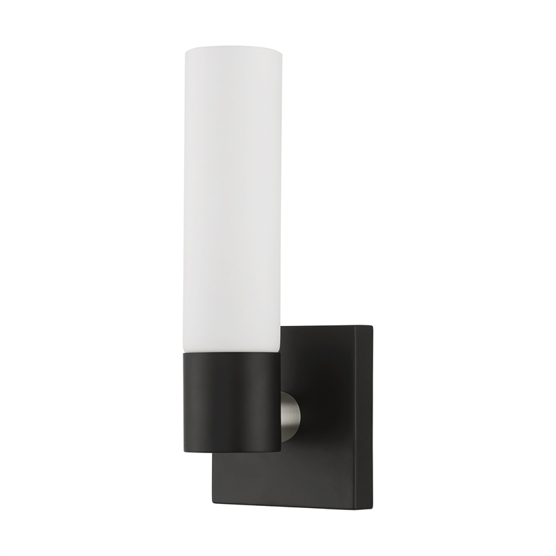 Livex Lighting Aero 1-Light Twist Lock Metal Single Sconce in Black