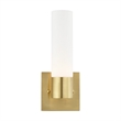 Livex Lighting Aero 1-Light Twist Lock Glass/Metal Wall Sconce in Satin Brass