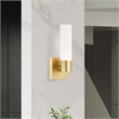 Livex Lighting Aero 1-Light Twist Lock Glass/Metal Wall Sconce in Satin Brass