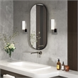 Livex Lighting Aero 1-Light Twist Lock Glass/Metal Wall Sconce in Black Chrome