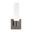 Livex Lighting Aero 1-Light Twist Lock Glass/Metal Wall Sconce in Black Chrome