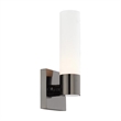 Livex Lighting Aero 1-Light Twist Lock Glass/Metal Wall Sconce in Black Chrome