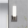Livex Lighting Aero 1-Light Twist Lock Glass/Metal Wall Sconce in Black Chrome