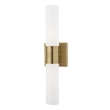 Livex Lighting Aero 2-Light Twist Lock Metal Vanity Lighting in Antique Brass