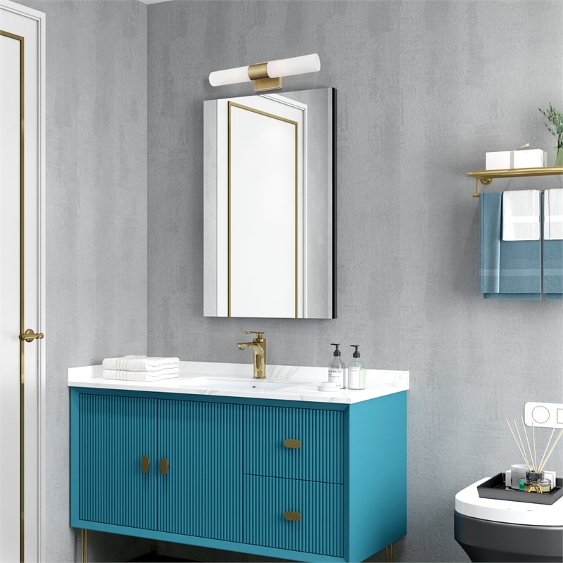 Livex Lighting Aero 2-Light Twist Lock Metal Vanity Lighting in Antique Brass