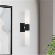 Livex Lighting Aero 2-Light Twist Lock Metal ADA Vanity Sconce in Black