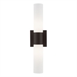 Livex Lighting Aero 2-Light Twist Lock Metal ADA Vanity Sconce in Bronze
