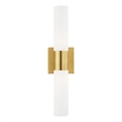 Livex Lighting Aero 2-Light Twist Lock Metal Vanity Lighting in Satin Brass