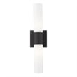 Livex Lighting Aero 2-Light Twist Lock Metal ADA Vanity Sconce in Textured Black