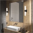 Livex Lighting Aero 2-Light Twist Lock Metal ADA Vanity Sconce in Textured Black