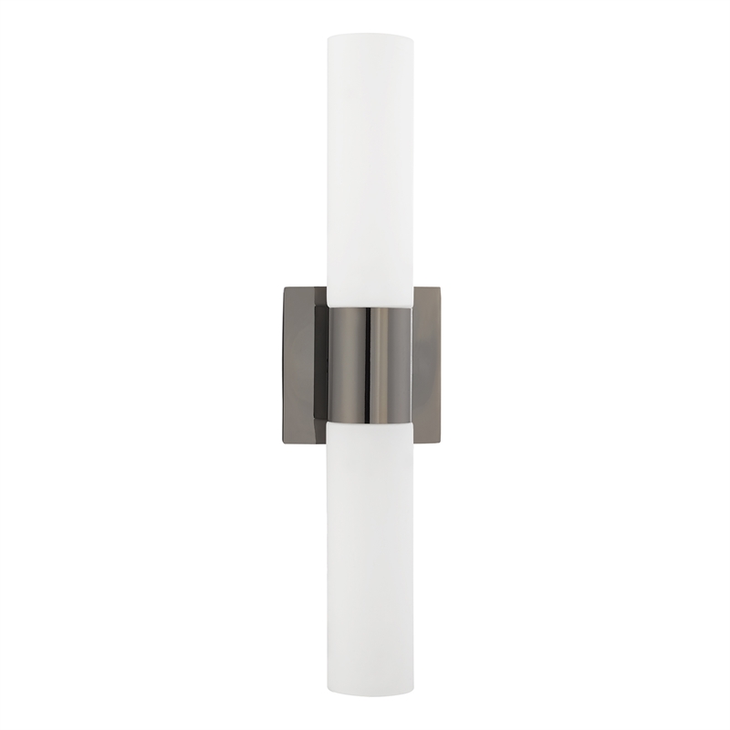 Livex Lighting Aero 2-Light Twist Lock Metal Vanity Lighting in Black Chrome