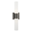 Livex Lighting Aero 2-Light Twist Lock Metal Vanity Lighting in Black Chrome