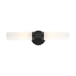 Livex Lighting Aero 2-Light Glass & Metal ADA Vanity Sconce in Black