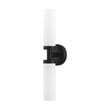 Livex Lighting Aero 2-Light Glass & Metal ADA Vanity Sconce in Black