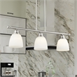 Livex Lighting Somerville 3-Light Metal Linear Chandelier in Brushed Nickel