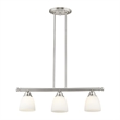 Livex Lighting Somerville 3-Light Metal Linear Chandelier in Brushed Nickel