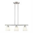 Livex Lighting Somerville 3-Light Metal Linear Chandelier in Brushed Nickel