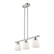 Livex Lighting Somerville 3-Light Metal Linear Chandelier in Brushed Nickel