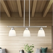 Livex Lighting Somerville 3-Light Metal Linear Chandelier in Brushed Nickel