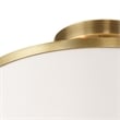 Livex Lighting Park Ridge 2-Light Metal & Fabric Ceiling Mount in Antique Brass