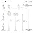 Livex Lighting Frontenac 3-Light Metal Outdoor Wall Lantern in Textured White