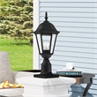 Livex Lighting Hamilton 1-Light Beveled Metal Outdoor Post Top Lantern in Black