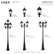Livex Lighting Hamilton 1-Light Beveled Metal Outdoor Post Top Lantern in Black