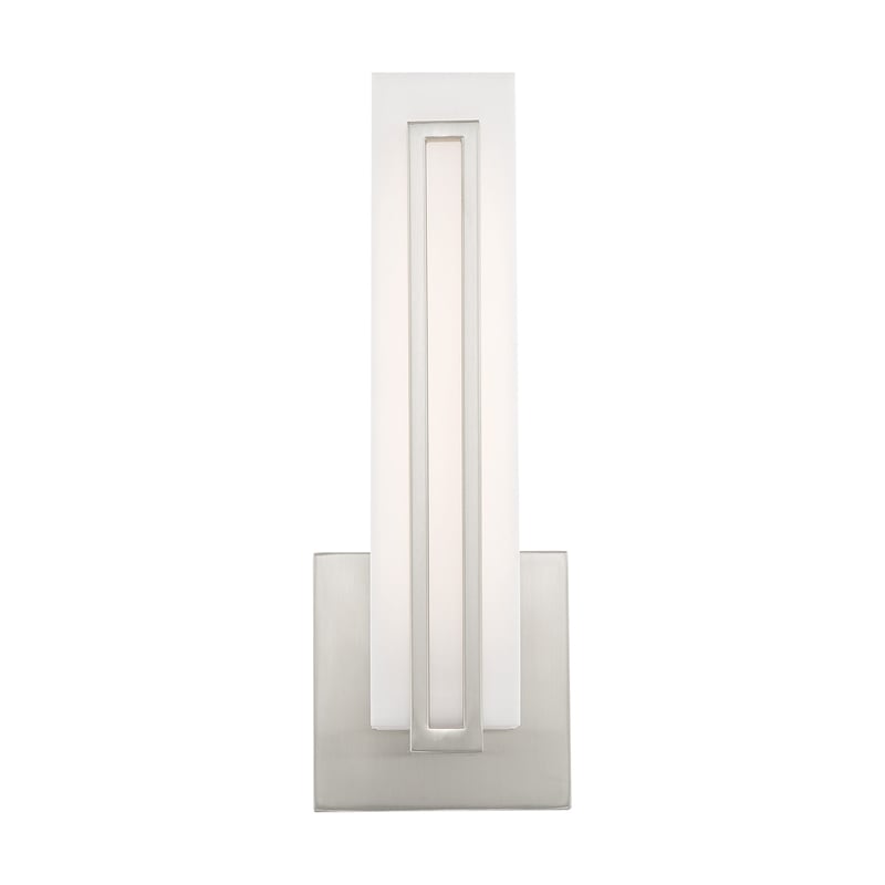 Livex Lighting Fulton Contemporary Metal ADA Wall Sconce in Brushed Nickel