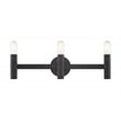 Livex Lighting Copenhagen 3-Light Metal Bath Vanity Sconce in Black