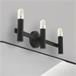 Livex Lighting Copenhagen 3-Light Metal Bath Vanity Sconce in Black