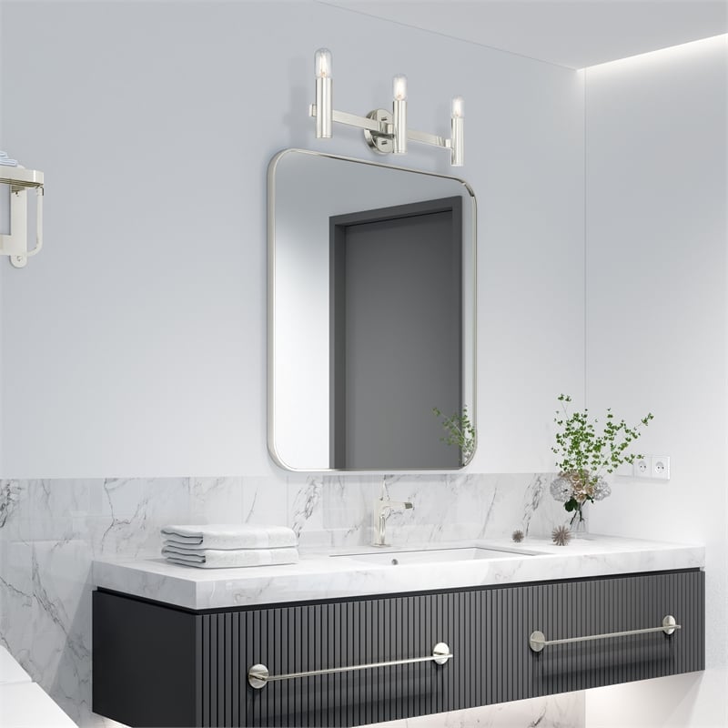 Livex Lighting Copenhagen 3-Light Metal Bath Vanity Sconce in Polished Chrome