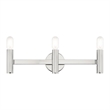 Livex Lighting Copenhagen 3-Light Metal Bath Vanity Sconce in Polished Chrome