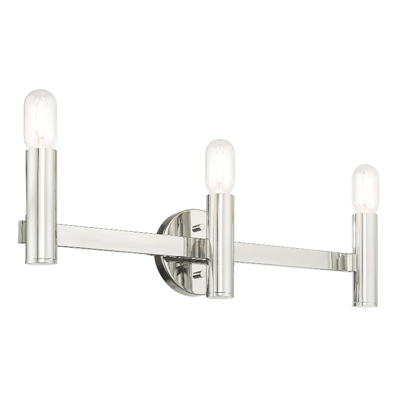 Livex Lighting Copenhagen 3-Light Metal Bath Vanity Sconce in Polished Chrome
