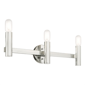 Livex Lighting Copenhagen 3-Light Metal Bath Vanity Sconce in Polished Chrome