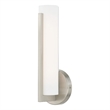 Livex Lighting Visby 8W LED Contemporary Metal ADA Wall Sconce in Brushed Nickel