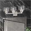 Livex Lighting Aragon 3-Light Metal/Glass Bath Vanity Lighting in Brushed Nickel