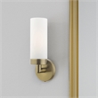 Livex Lighting Aero 1-Light Glass/Metal Single Sconce in Antique Brass