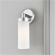 Livex Lighting Aero 1-Light Glass/Metal Single Sconce in Polished Chrome