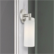 Livex Lighting Aero 1-Light Glass/Metal Single Sconce in Brushed Nickel