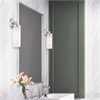Livex Lighting Aero 1-Light Glass/Metal Single Sconce in Brushed Nickel