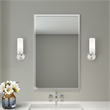 Livex Lighting Aero 1-Light Glass/Metal Single Sconce in Brushed Nickel